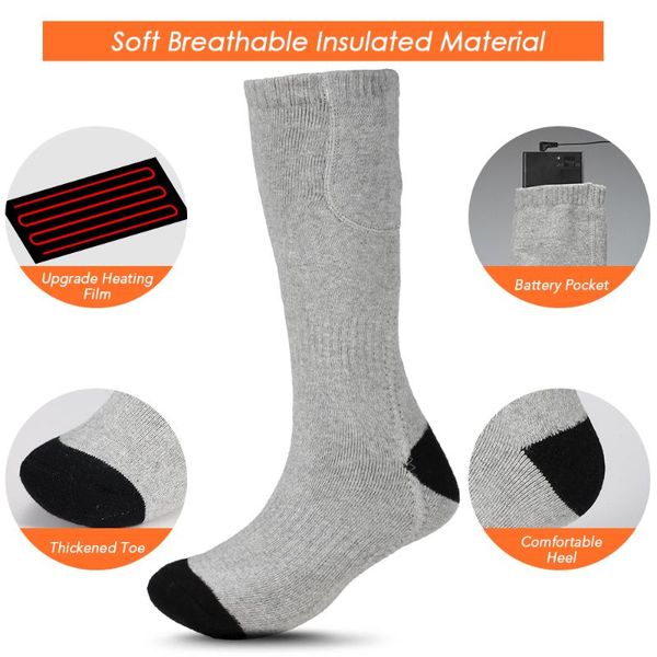 sports socks winter heated electric heating battery operated warm rechargeable, Black
sports socks winter heated electric heating battery operated warm rechargeable, Black