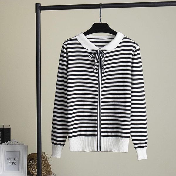 women's sweaters wwenn striped knitted pullovers bow long sleeve korean sweater soft warm jumper pull femm college studente winter, White;black
women's sweaters wwenn striped knitted pullovers bow long sleeve korean sweater soft warm jumper pull femm college studente winter, White;black