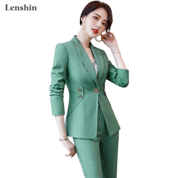 lenshin high-quality candy color 2 piece suit set for women business office lady work wear formal plaid pant suits women's two pants, White
lenshin high-quality candy color 2 piece suit set for women business office lady work wear formal plaid pant suits women's two pants, White