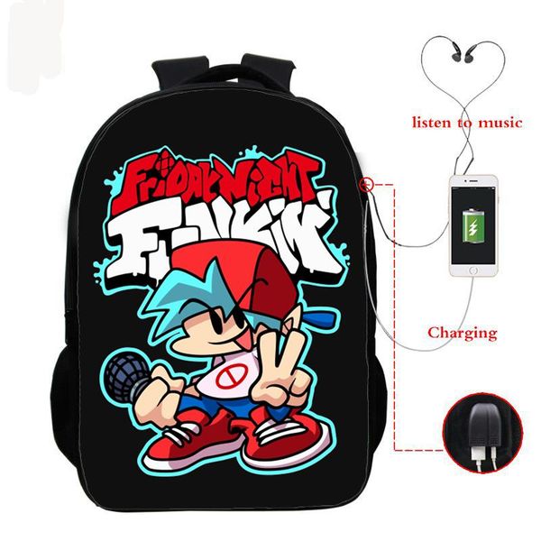 backpack 2021 fashion cartoon friday night funkin shoulder bags 3d print school bag mochilas student 16.5inch usb backpacks men
backpack 2021 fashion cartoon friday night funkin shoulder bags 3d print school bag mochilas student 16.5inch usb backpacks men