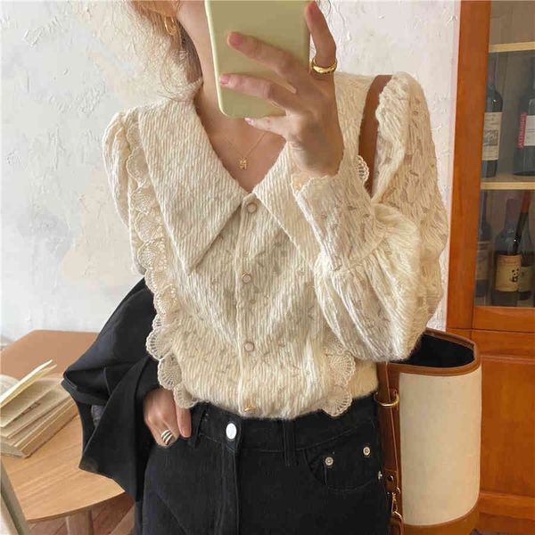 dress sweet apricot lace elegance blouse women chic female shirts french all match office lady gentle, White
dress sweet apricot lace elegance blouse women chic female shirts french all match office lady gentle, White