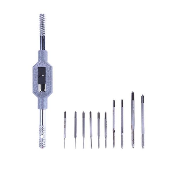 11pcs mini screw tap set metal hand thread wire tapping threading taps attack m1 m1.2 m1.4 m1.6 m1.7 m1.8 m2 m2.5 m3 m3.5 tools
11pcs mini screw tap set metal hand thread wire tapping threading taps attack m1 m1.2 m1.4 m1.6 m1.7 m1.8 m2 m2.5 m3 m3.5 tools