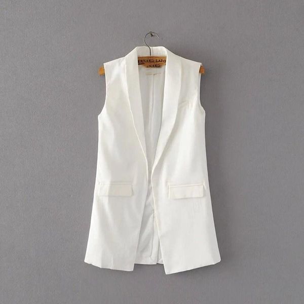 women's vests 2021 women fashion elegant office lady jackets solid sleeveless casual brand waistcoat spring female polyester colete, Black;white
women's vests 2021 women fashion elegant office lady jackets solid sleeveless casual brand waistcoat spring female polyester colete, Black;white