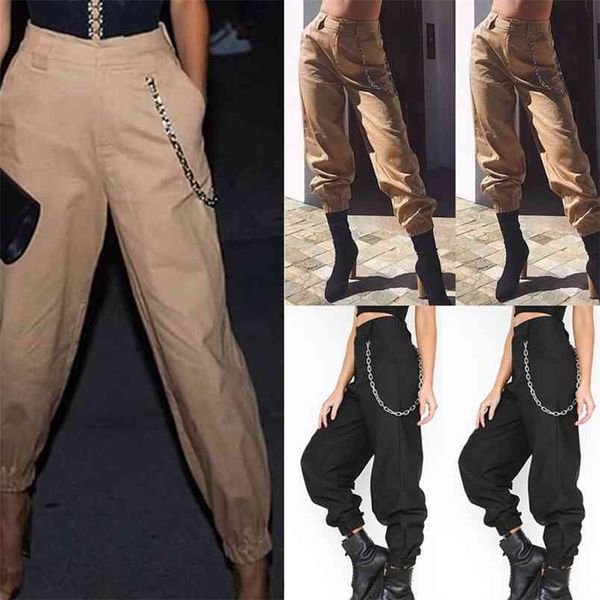 women pants high waist chain hip-pop cargo harem leggings female fashion ladies trousers plus size s-3xl 210522, Black;white
women pants high waist chain hip-pop cargo harem leggings female fashion ladies trousers plus size s-3xl 210522, Black;white