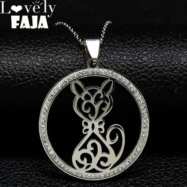 cat crystal stainless steel necklaces pendants for women silver color necklace jewelry gato acero inoxidable joyeria n18266 pendant
cat crystal stainless steel necklaces pendants for women silver color necklace jewelry gato acero inoxidable joyeria n18266 pendant