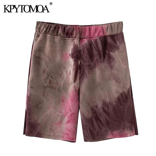women's shorts kpytomoa women 2021 chic fashion side pockets tie-dye print short pants vintage high elastic waist female mujer, White;black
women's shorts kpytomoa women 2021 chic fashion side pockets tie-dye print short pants vintage high elastic waist female mujer, White;black