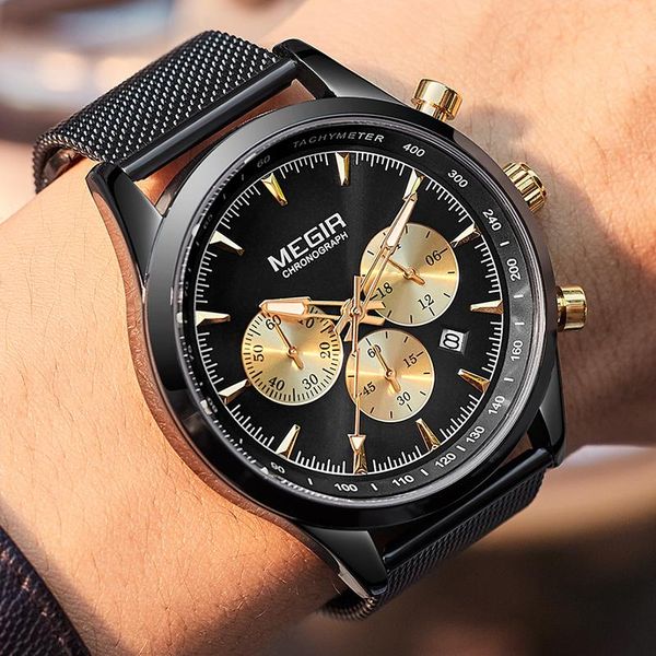 wristwatches 2021 relogio masculino megir brand men's fashion watches simple business stainless-steel mesh belt quartz watch male clock, Slivery;brown
wristwatches 2021 relogio masculino megir brand men's fashion watches simple business stainless-steel mesh belt quartz watch male clock, Slivery;brown