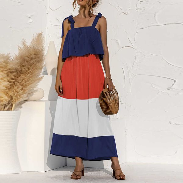 summer sleeveless patchwork color lace up strap long dress women casual high waist loose backless ruffle robe maxi vestidos 210526, Black;gray
summer sleeveless patchwork color lace up strap long dress women casual high waist loose backless ruffle robe maxi vestidos 210526, Black;gray