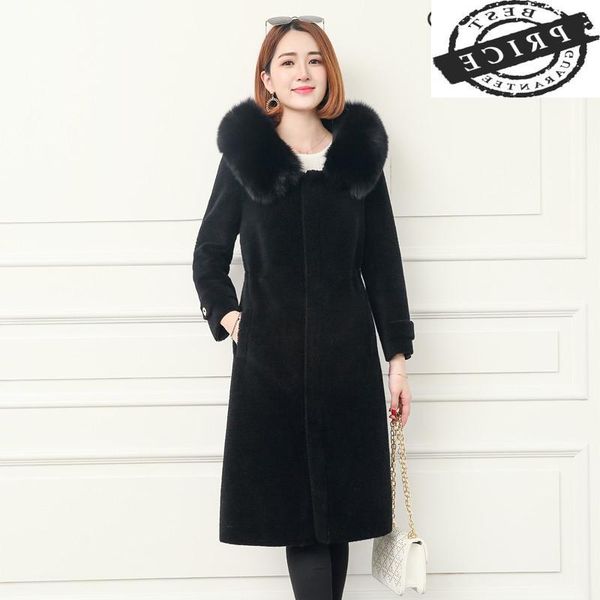 women's fur & faux coat female winter jacket women 2021 natural sheep shearing coats long warm real wool jackets 0061a, Black
women's fur & faux coat female winter jacket women 2021 natural sheep shearing coats long warm real wool jackets 0061a, Black