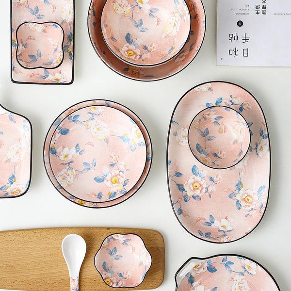 dishes & plates household tableware plate set creative dinner camellia ceramic combination rice steamed fish dish seasoned noodle soup bowl
dishes & plates household tableware plate set creative dinner camellia ceramic combination rice steamed fish dish seasoned noodle soup bowl
