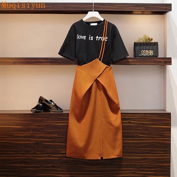 summer women's o neck short sleeves letter cotton t-shirt + irregular skirts 2 pcs sets female fashion suits 210428, White
summer women's o neck short sleeves letter cotton t-shirt + irregular skirts 2 pcs sets female fashion suits 210428, White