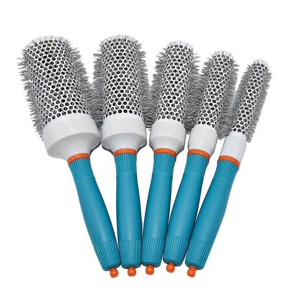 hair brushes roller comb professional 5 size dressing high temperature resistant round styling tool hairbrush, Silver
hair brushes roller comb professional 5 size dressing high temperature resistant round styling tool hairbrush, Silver