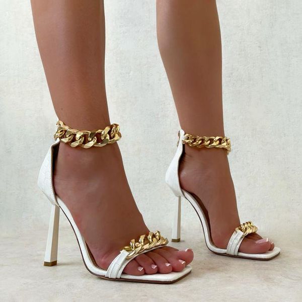 dress shoes women sandals summer square toe thin high heels female fashion chain designer strap party sandalias de mujer, Black
dress shoes women sandals summer square toe thin high heels female fashion chain designer strap party sandalias de mujer, Black