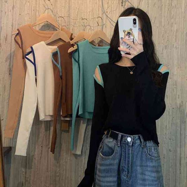 woman sweaters femme chandails knitwear womens autumn loose off-shoulder sweater pull hiver, White;black
woman sweaters femme chandails knitwear womens autumn loose off-shoulder sweater pull hiver, White;black