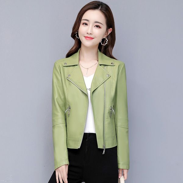 women's jackets spring autumn women elegant short leather jacket korean long sleeve slim motorcycle coat plus size ladies outerwea, Black;brown
women's jackets spring autumn women elegant short leather jacket korean long sleeve slim motorcycle coat plus size ladies outerwea, Black;brown