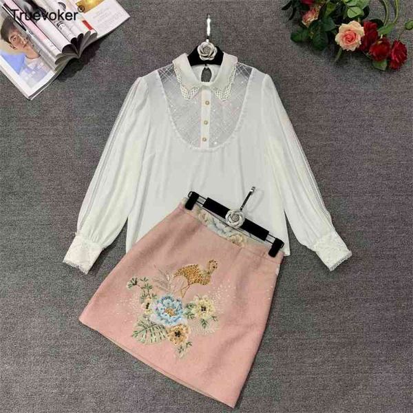 truevoker lady skirt set high end long sleeve white sequins blouse + luxury crystal diamond embroidery pink 210602
truevoker lady skirt set high end long sleeve white sequins blouse + luxury crystal diamond embroidery pink 210602