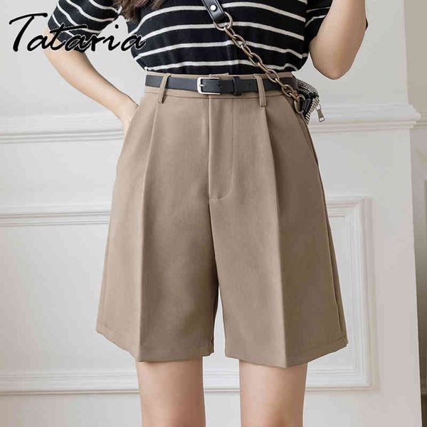 garemay white summer shorts for women korean style wide leg high waist black loose vintage women's knee length female 210514, White;black
garemay white summer shorts for women korean style wide leg high waist black loose vintage women's knee length female 210514, White;black