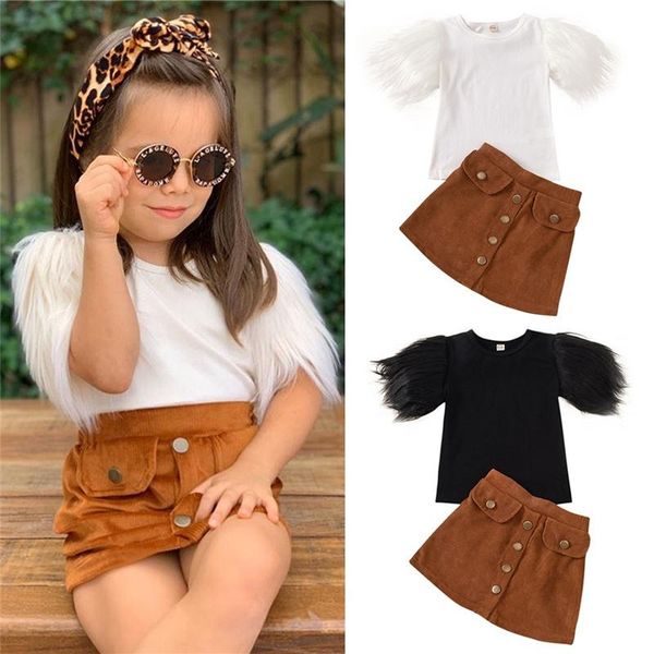 clothing sets 2021 fashion toddler kid baby girls 2pcs clothes fur short sleeve solid t shirts + button a-line skirts outfits, White
clothing sets 2021 fashion toddler kid baby girls 2pcs clothes fur short sleeve solid t shirts + button a-line skirts outfits, White