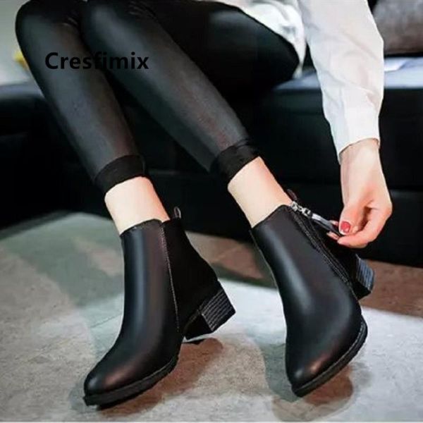 boots cresfimix women fashion wine red side zipper pu leather short ankle lady pointed toe black office botas mujer c7023
boots cresfimix women fashion wine red side zipper pu leather short ankle lady pointed toe black office botas mujer c7023