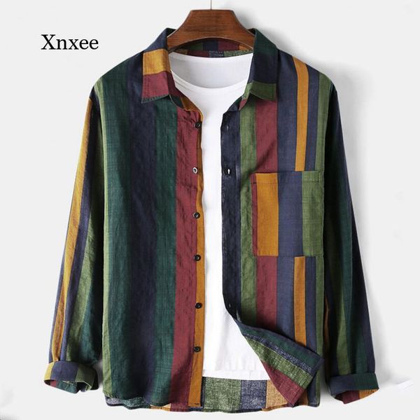 men's polos spring and autumn retro striped shirt long-sleeved breathable casual hip-hop streetwear, White;black
men's polos spring and autumn retro striped shirt long-sleeved breathable casual hip-hop streetwear, White;black
