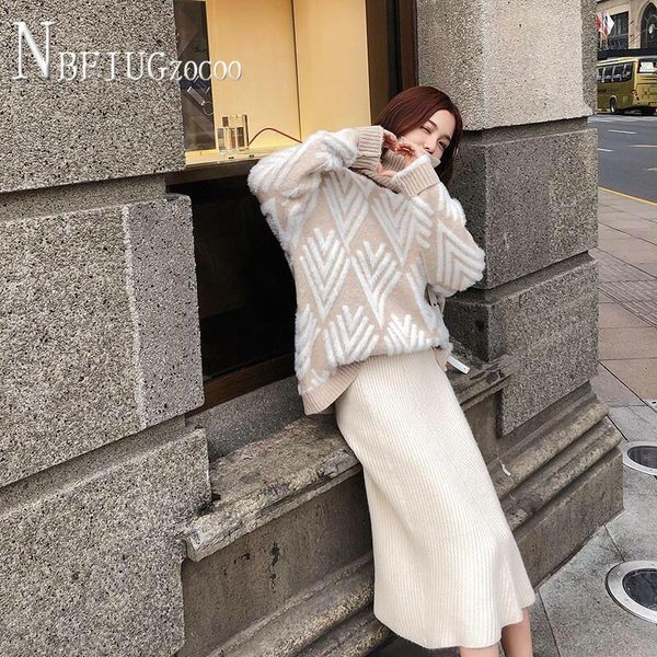 women's sweaters white grass knitting turtleneck women sweater long sleeve female, White;black
women's sweaters white grass knitting turtleneck women sweater long sleeve female, White;black