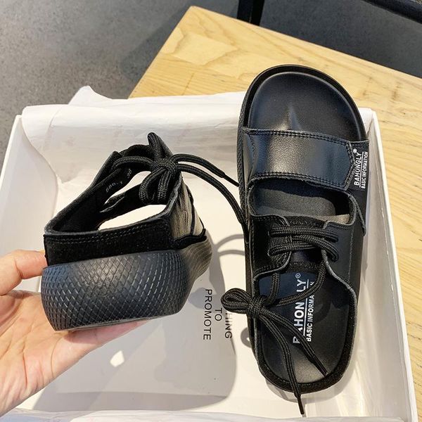 slippers original women flat summer fashion lace up beach comfortable outdoor female brand platform room shoes, Black
slippers original women flat summer fashion lace up beach comfortable outdoor female brand platform room shoes, Black
