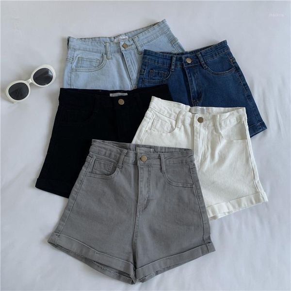 women's shorts jeans female 2021 high waist width thin summer kind of pants leg loose white short ins, White;black
women's shorts jeans female 2021 high waist width thin summer kind of pants leg loose white short ins, White;black