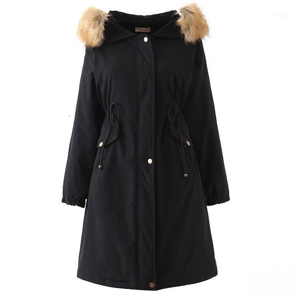 women's down & parkas long cotton-padded clothes winter hooded loose coat woman thickening cotton1, Black
women's down & parkas long cotton-padded clothes winter hooded loose coat woman thickening cotton1, Black