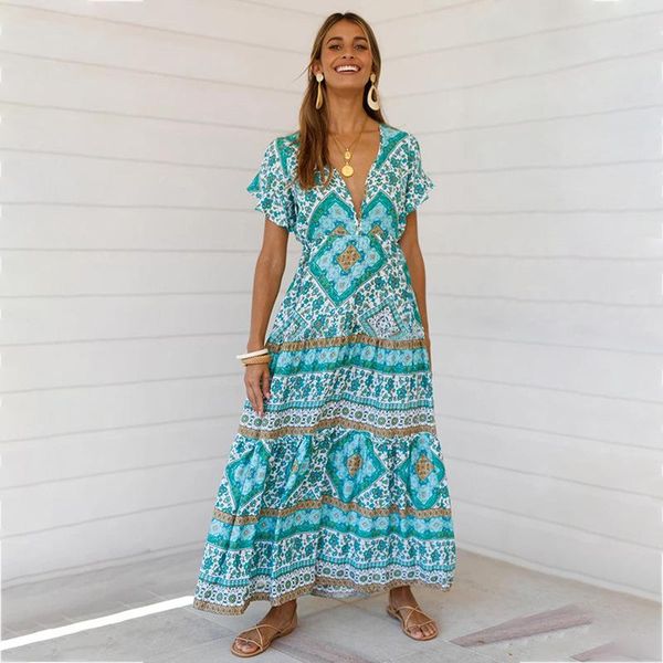 casual dresses summer women bohemian indie folk style dress ruffles cuff printing v-neck, Black;gray
casual dresses summer women bohemian indie folk style dress ruffles cuff printing v-neck, Black;gray