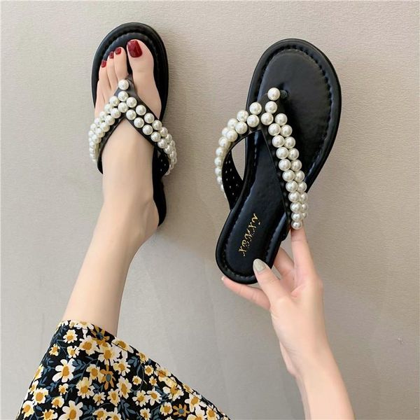 slippers 2021 summer women bohemian pearl flat bottom sandals open toe ladies shoes crystal flip flops for, Black
slippers 2021 summer women bohemian pearl flat bottom sandals open toe ladies shoes crystal flip flops for, Black