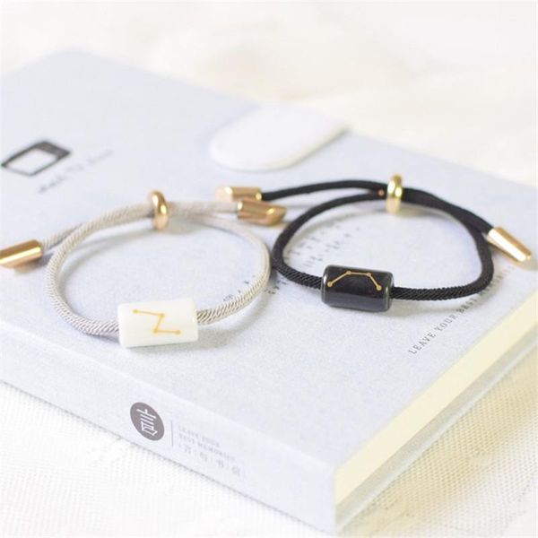charm bracelets minimalist rope chain constellations bracelet for women men pulseras lovely ceramics beads fashion jewelry, Golden;silver
charm bracelets minimalist rope chain constellations bracelet for women men pulseras lovely ceramics beads fashion jewelry, Golden;silver