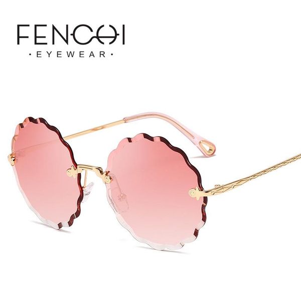 sunglasses pink wavy round women men 2021 fashion rimless glasses retro metal frame clear sun zonnebril dames, White;black
sunglasses pink wavy round women men 2021 fashion rimless glasses retro metal frame clear sun zonnebril dames, White;black
