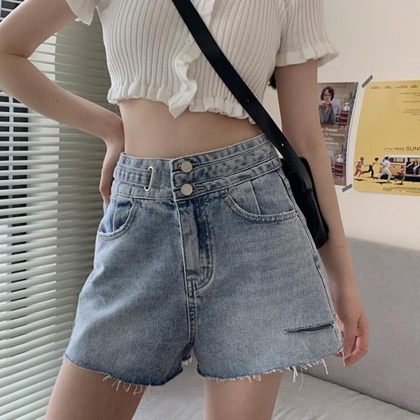 women short summer korean version high waist shorts thin design burrs cowboy wide-leg women's, White;black
women short summer korean version high waist shorts thin design burrs cowboy wide-leg women's, White;black