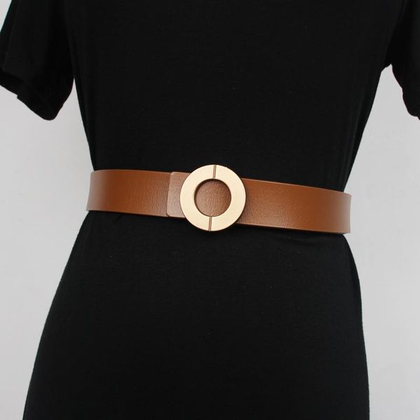 belts women's runway fashion genuine leather cummerbunds female dress corsets waistband decoration wide belt r055, Black;brown
belts women's runway fashion genuine leather cummerbunds female dress corsets waistband decoration wide belt r055, Black;brown