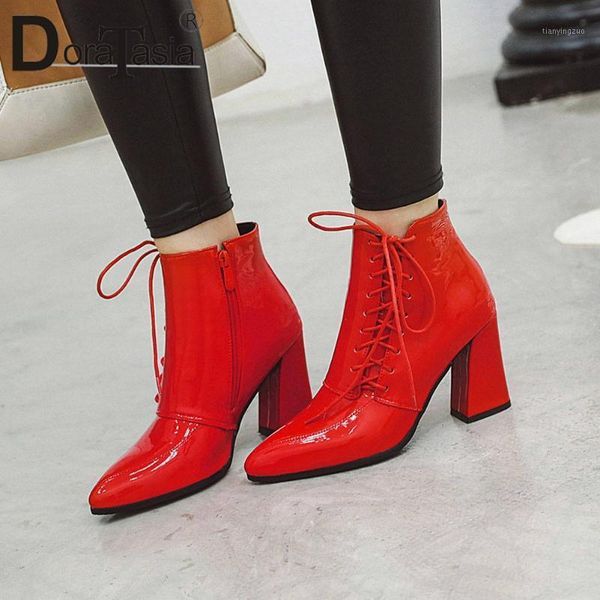 boots doratasia fashion female cross tied 2021 autumn elegant women pointed toe square high heels ankle shoes woman1, Black 
boots doratasia fashion female cross tied 2021 autumn elegant women pointed toe square high heels ankle shoes woman1, Black