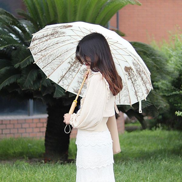 umbrellas elegant women decorative umbrella 16-bone wooden straight handle simple casual retro sun and rain dual-use
umbrellas elegant women decorative umbrella 16-bone wooden straight handle simple casual retro sun and rain dual-use