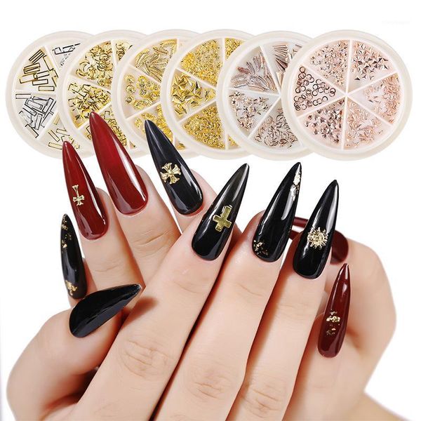 box 6 grids alloy round metal rivet nail art diy shiny golden diamond heart-shaped combination decoration accessories1, Silver;gold
box 6 grids alloy round metal rivet nail art diy shiny golden diamond heart-shaped combination decoration accessories1, Silver;gold