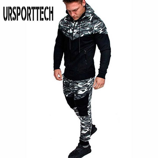 camo zipper men tracksuit men sets spring autumn casual man sportswear hoodies sweatshirts pants set 2 pieces sport suit 210528, Gray
camo zipper men tracksuit men sets spring autumn casual man sportswear hoodies sweatshirts pants set 2 pieces sport suit 210528, Gray