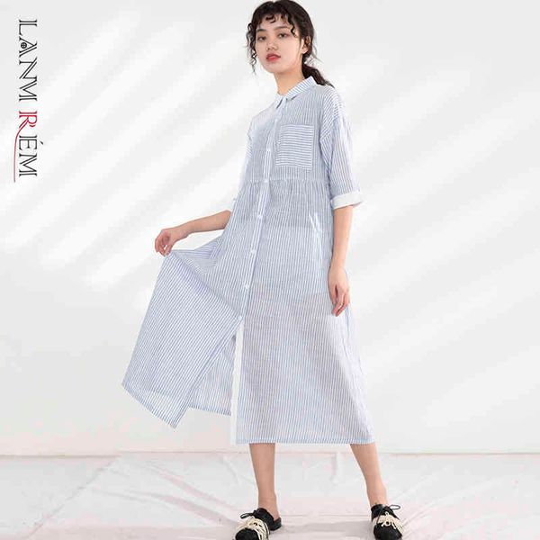 spring striped dress women loose large size half sleeve pleated ruffled blue pink color female elegant dresses 210507, Black;gray
spring striped dress women loose large size half sleeve pleated ruffled blue pink color female elegant dresses 210507, Black;gray