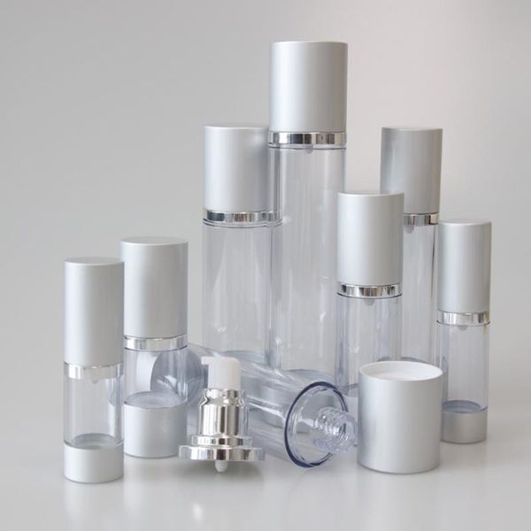 storage bottles & jars 15ml 30ml 50ml empty cosmetic airless bottle silver portable refillable plastic pump for liquid lotion essence
storage bottles & jars 15ml 30ml 50ml empty cosmetic airless bottle silver portable refillable plastic pump for liquid lotion essence