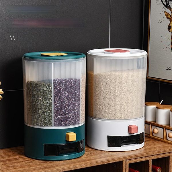 storage bottles & jars 10l rotate containers cereals dry food grain rice dispenser holder with measuring cup divided cells kitchen organizer
storage bottles & jars 10l rotate containers cereals dry food grain rice dispenser holder with measuring cup divided cells kitchen organizer