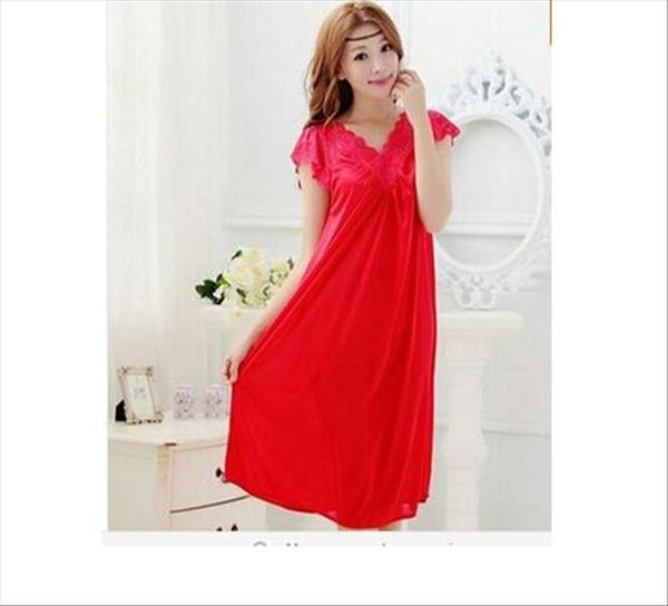 sleepwears red lace women sleepwear nightdress girls plus size nightgown night dress skirt solid y02 4, Black;red
sleepwears red lace women sleepwear nightdress girls plus size nightgown night dress skirt solid y02 4, Black;red