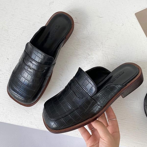 slippers women pumps slip on mules low heel casual shoes british wooden block heels summer zapatos de mujer, Black
slippers women pumps slip on mules low heel casual shoes british wooden block heels summer zapatos de mujer, Black