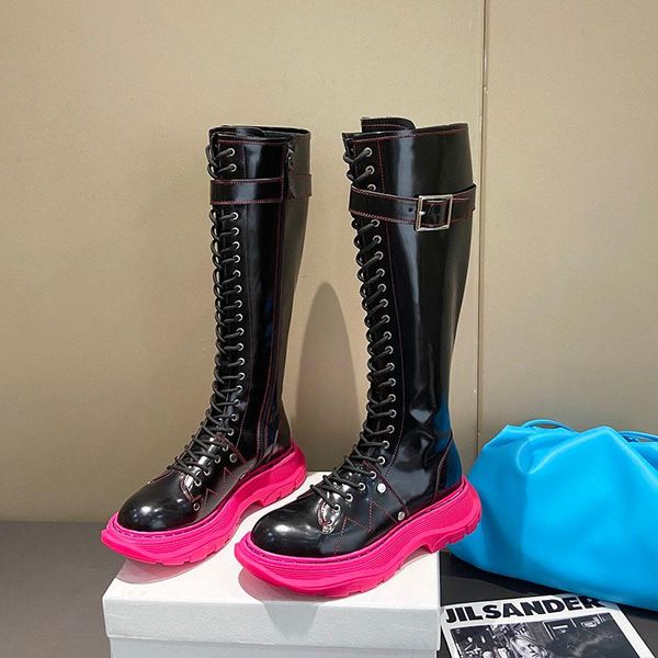 thick bottom fashion boots women genuine leather platform round toe knee high runway shoes 2021 motorcycle, Black
thick bottom fashion boots women genuine leather platform round toe knee high runway shoes 2021 motorcycle, Black