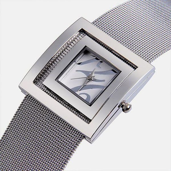 wristwatches square silver bangle watches for women japan quartz full steel mesh bracelet wristwatch analog fashion dress clock reloj nw1763, Slivery;brown
wristwatches square silver bangle watches for women japan quartz full steel mesh bracelet wristwatch analog fashion dress clock reloj nw1763, Slivery;brown