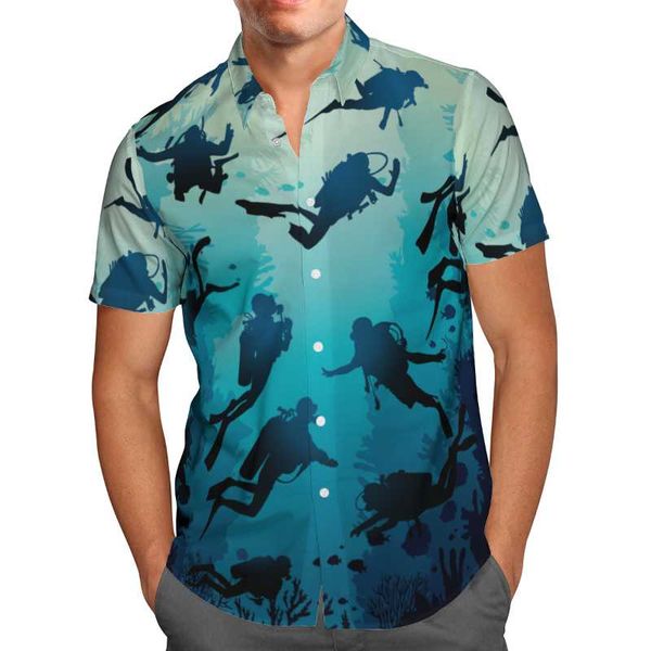 men's casual shirts diving 3d beach hawaiian 2021 summer blue shirt short sleeve sports streetwear oversized 5xl camisa social chemise, White;black
men's casual shirts diving 3d beach hawaiian 2021 summer blue shirt short sleeve sports streetwear oversized 5xl camisa social chemise, White;black