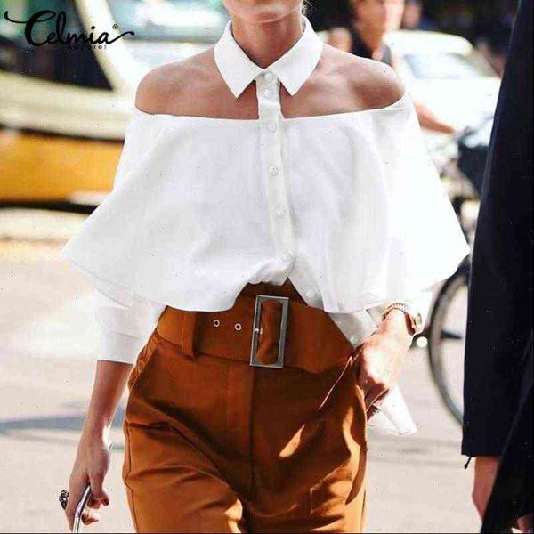 summer off shoulder women shirts halter fashion white 3 4 sleeve casual solid office elegant blusas
summer off shoulder women shirts halter fashion white 3 4 sleeve casual solid office elegant blusas