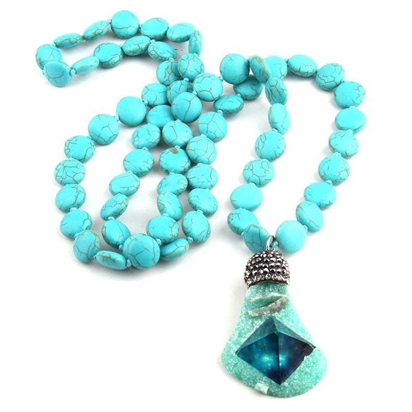 fashion bohemian tribal artisan jewelry long knotted blue stones pendant necklace necklaces, Silver
fashion bohemian tribal artisan jewelry long knotted blue stones pendant necklace necklaces, Silver