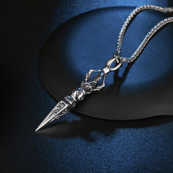 pendant necklaces men's hip-hop dance party gift stainless steel chain statement long color necklace, Silver
pendant necklaces men's hip-hop dance party gift stainless steel chain statement long color necklace, Silver