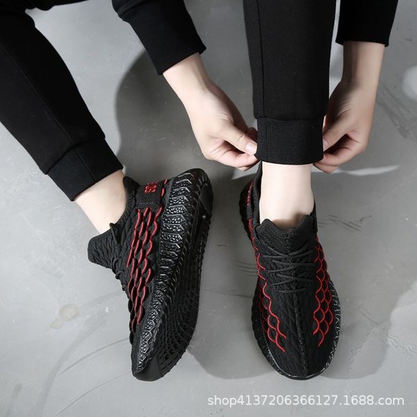 men's 2019 new coconut flying woven breathable sports men's outdoor lovers leisure running shoes, Black
men's 2019 new coconut flying woven breathable sports men's outdoor lovers leisure running shoes, Black